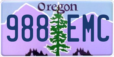 OR license plate 988EMC