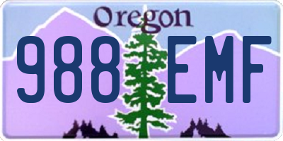 OR license plate 988EMF
