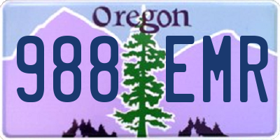 OR license plate 988EMR