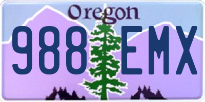 OR license plate 988EMX