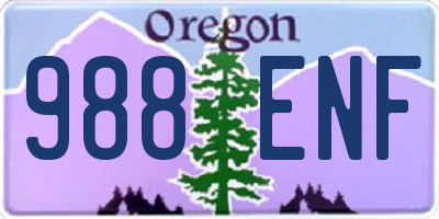 OR license plate 988ENF