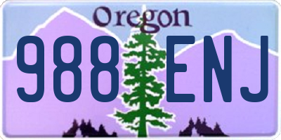 OR license plate 988ENJ