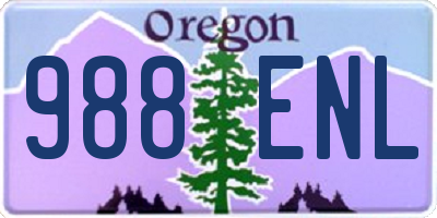 OR license plate 988ENL