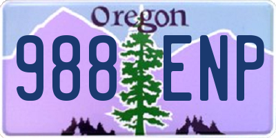 OR license plate 988ENP