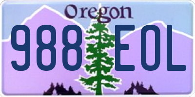 OR license plate 988EOL