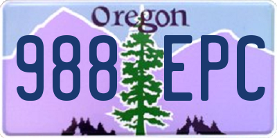 OR license plate 988EPC