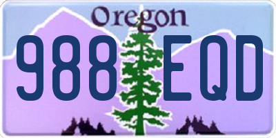 OR license plate 988EQD