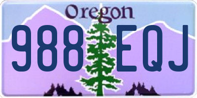 OR license plate 988EQJ