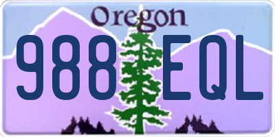 OR license plate 988EQL