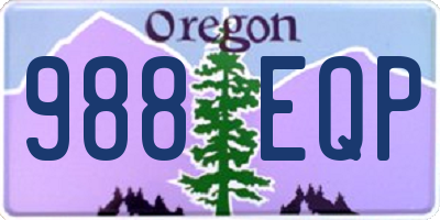 OR license plate 988EQP