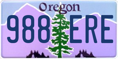 OR license plate 988ERE