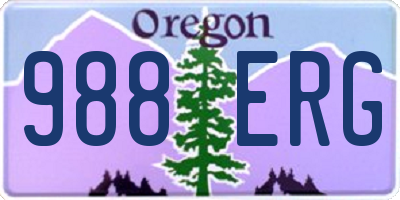 OR license plate 988ERG