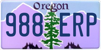 OR license plate 988ERP