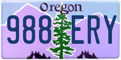 OR license plate 988ERY