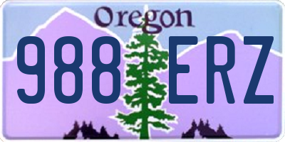 OR license plate 988ERZ