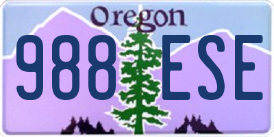 OR license plate 988ESE