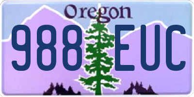 OR license plate 988EUC
