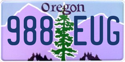 OR license plate 988EUG