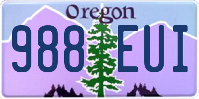 OR license plate 988EUI