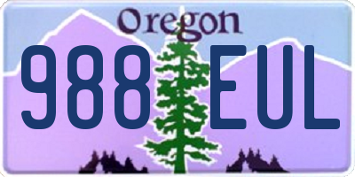 OR license plate 988EUL