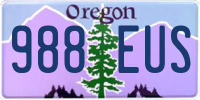 OR license plate 988EUS