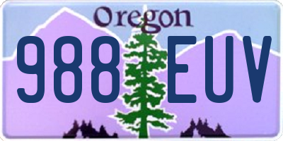 OR license plate 988EUV
