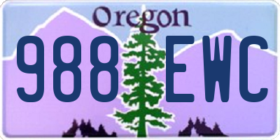 OR license plate 988EWC