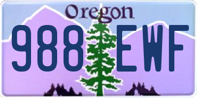 OR license plate 988EWF