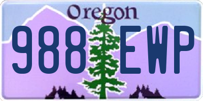 OR license plate 988EWP