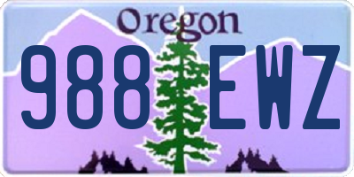 OR license plate 988EWZ
