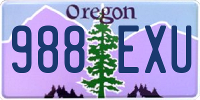 OR license plate 988EXU