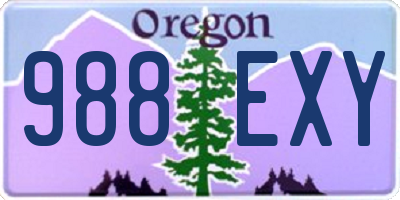 OR license plate 988EXY
