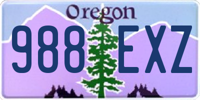 OR license plate 988EXZ
