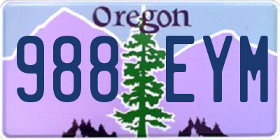 OR license plate 988EYM