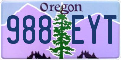 OR license plate 988EYT