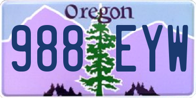 OR license plate 988EYW
