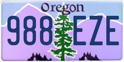 OR license plate 988EZE