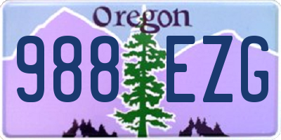OR license plate 988EZG