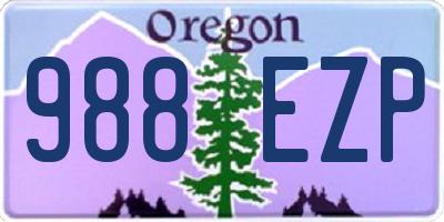 OR license plate 988EZP