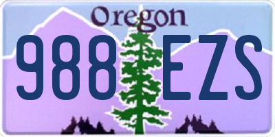 OR license plate 988EZS