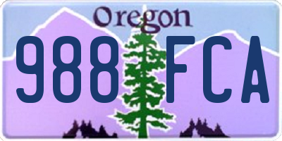 OR license plate 988FCA