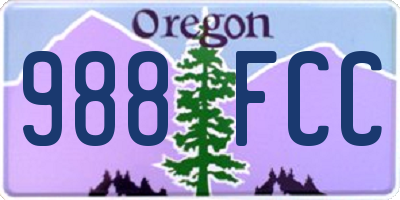 OR license plate 988FCC