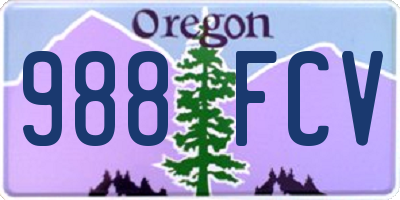 OR license plate 988FCV