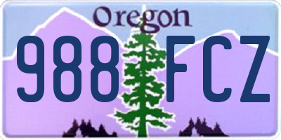 OR license plate 988FCZ