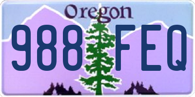 OR license plate 988FEQ