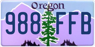 OR license plate 988FFB