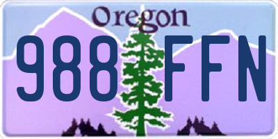 OR license plate 988FFN