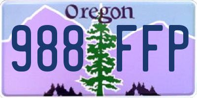 OR license plate 988FFP