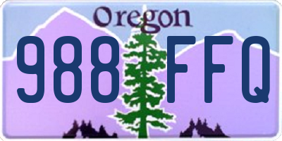 OR license plate 988FFQ