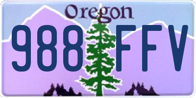 OR license plate 988FFV